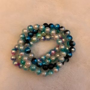 Handcrafted faux pearl handmade beaded bracelets